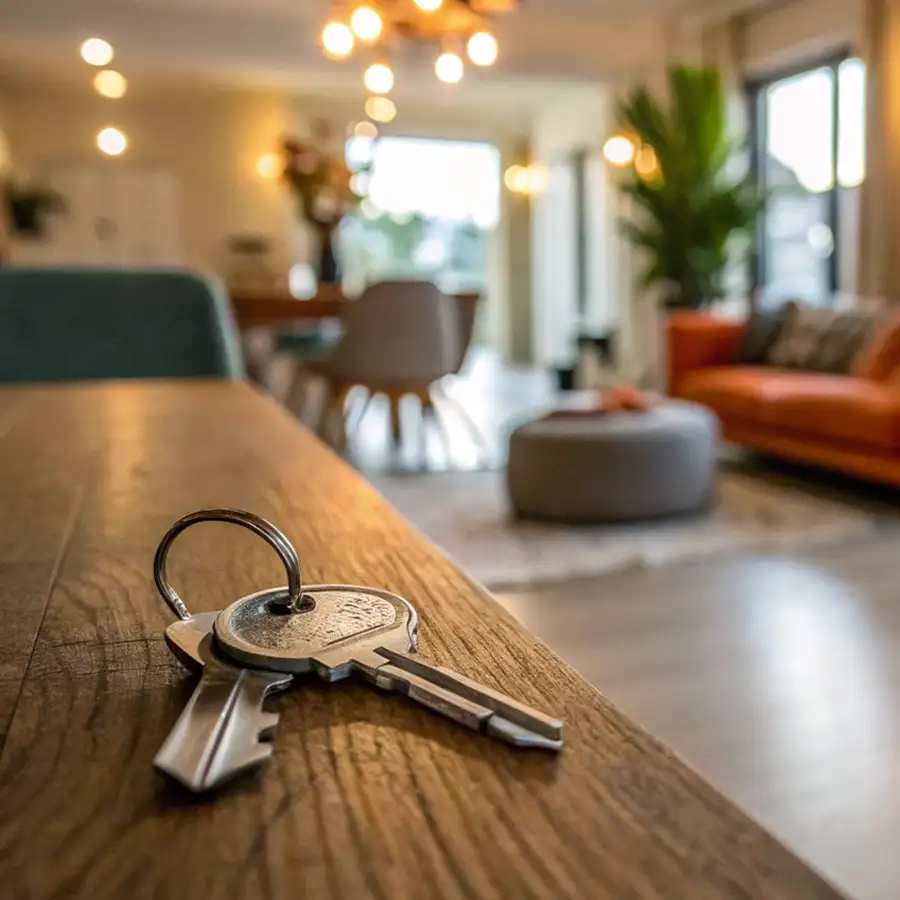 Quantum Elite Properties - lovely rental property interior with focus on spare keys to rental on the table - Edwardsville, IL